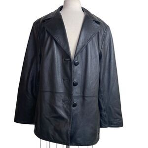 Covington 20-22 W Vintage genuine leather,soft and supple black coat/bla…